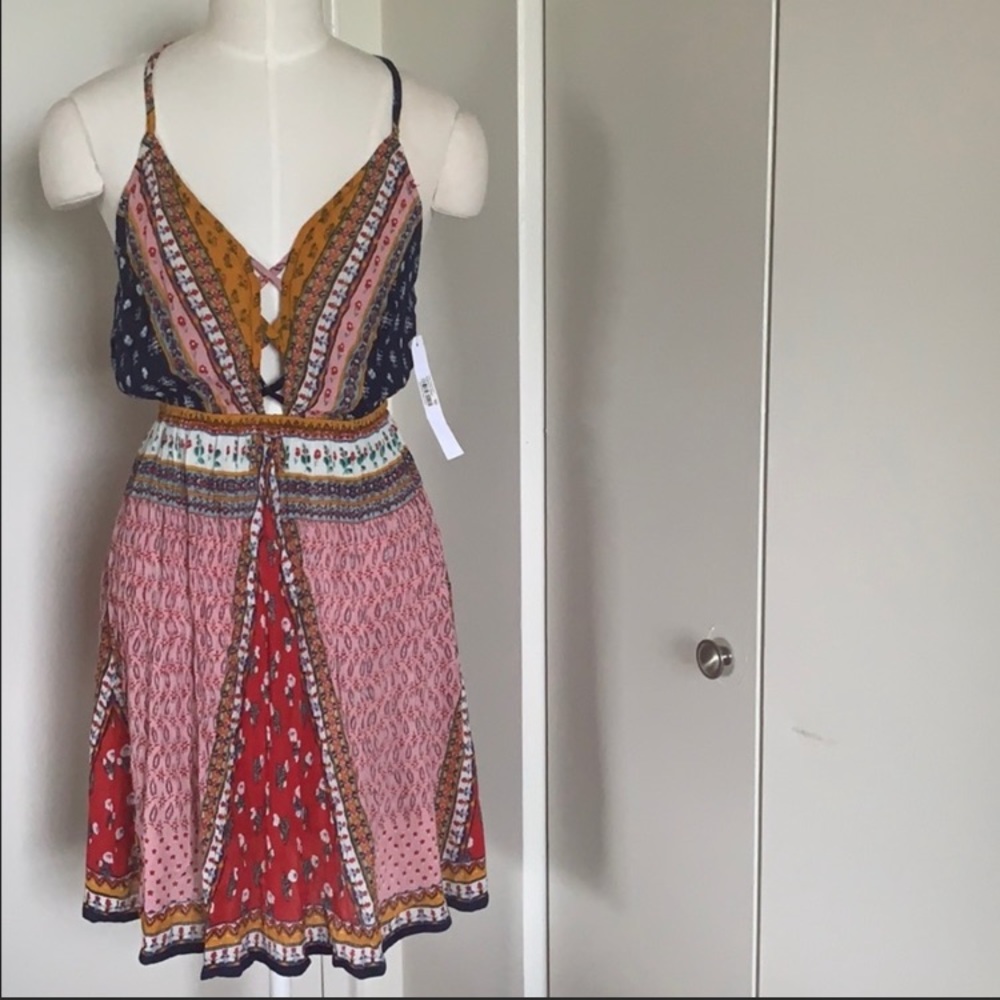 Aqua boho dress Size XS